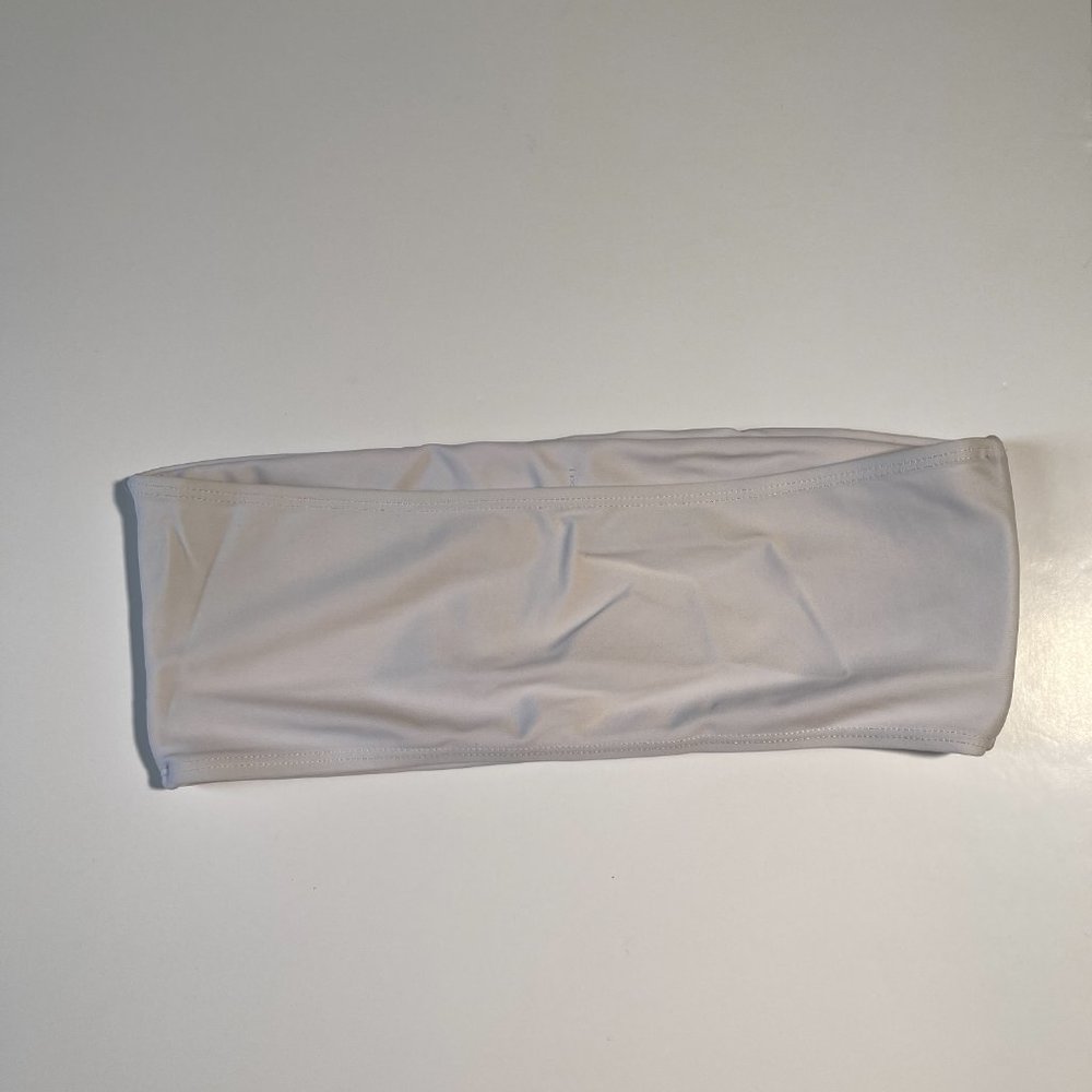 Zaful White Bandeau Style Strapless Bikini Top Size Medium - Picture 4 of 6